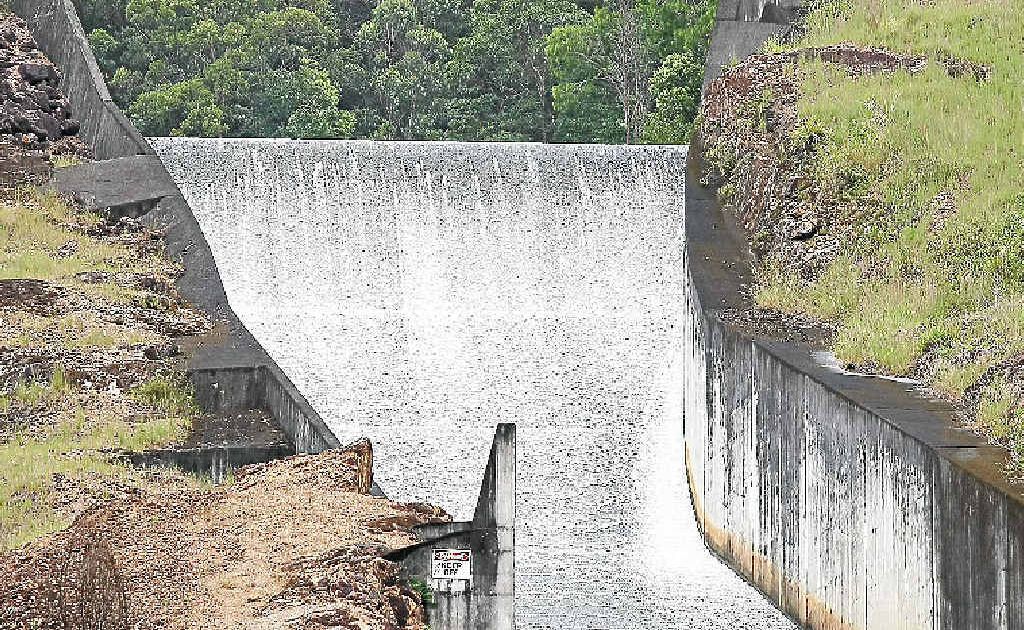 The overflow spillway at Clarrie Hall Dam. The overflow spillway at Clarrie Hall Dam.